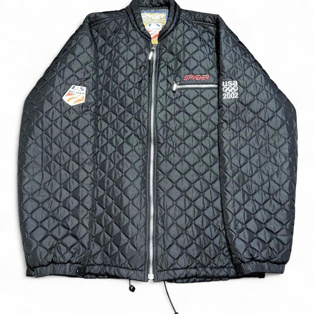 Vintage 2002 Olympics Black Spyder USA Ski Team with Spider embroidery ski